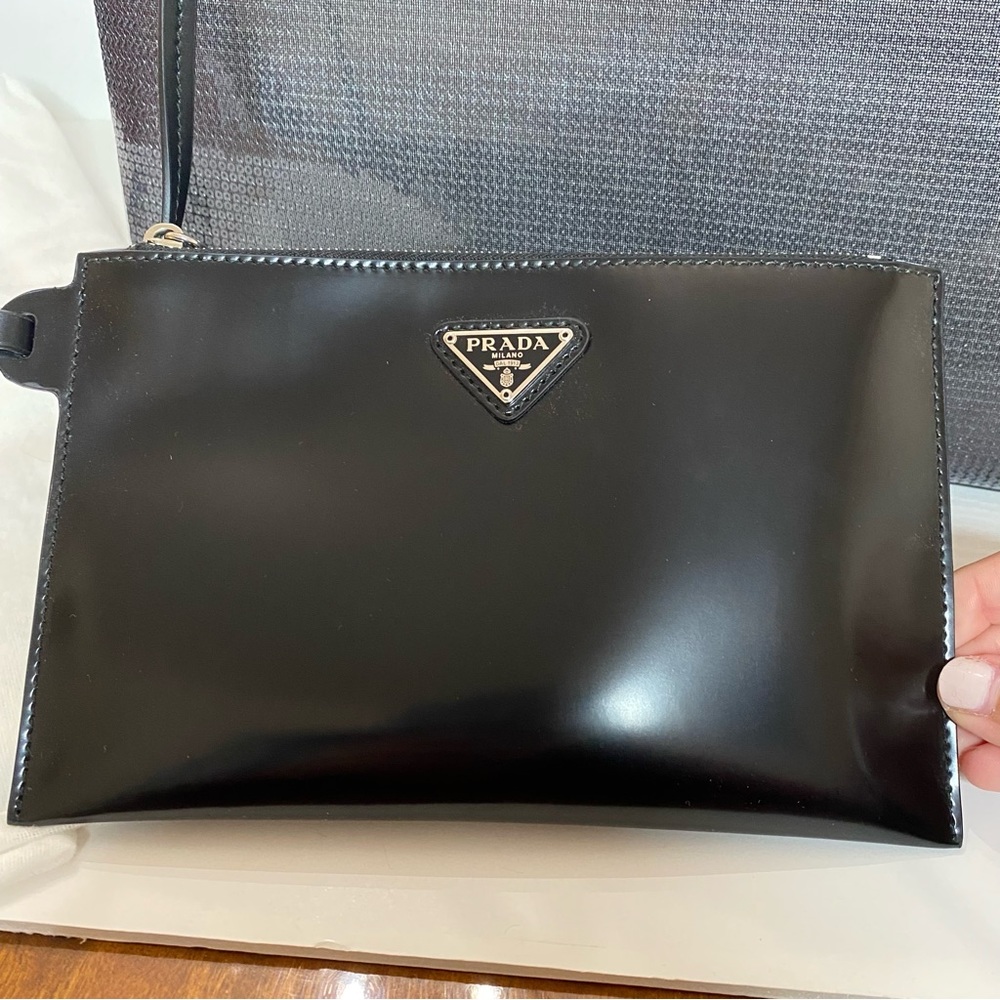 Prada Sequinned Logo Print Mesh Tote Bag NWT - Picture 11 of 14